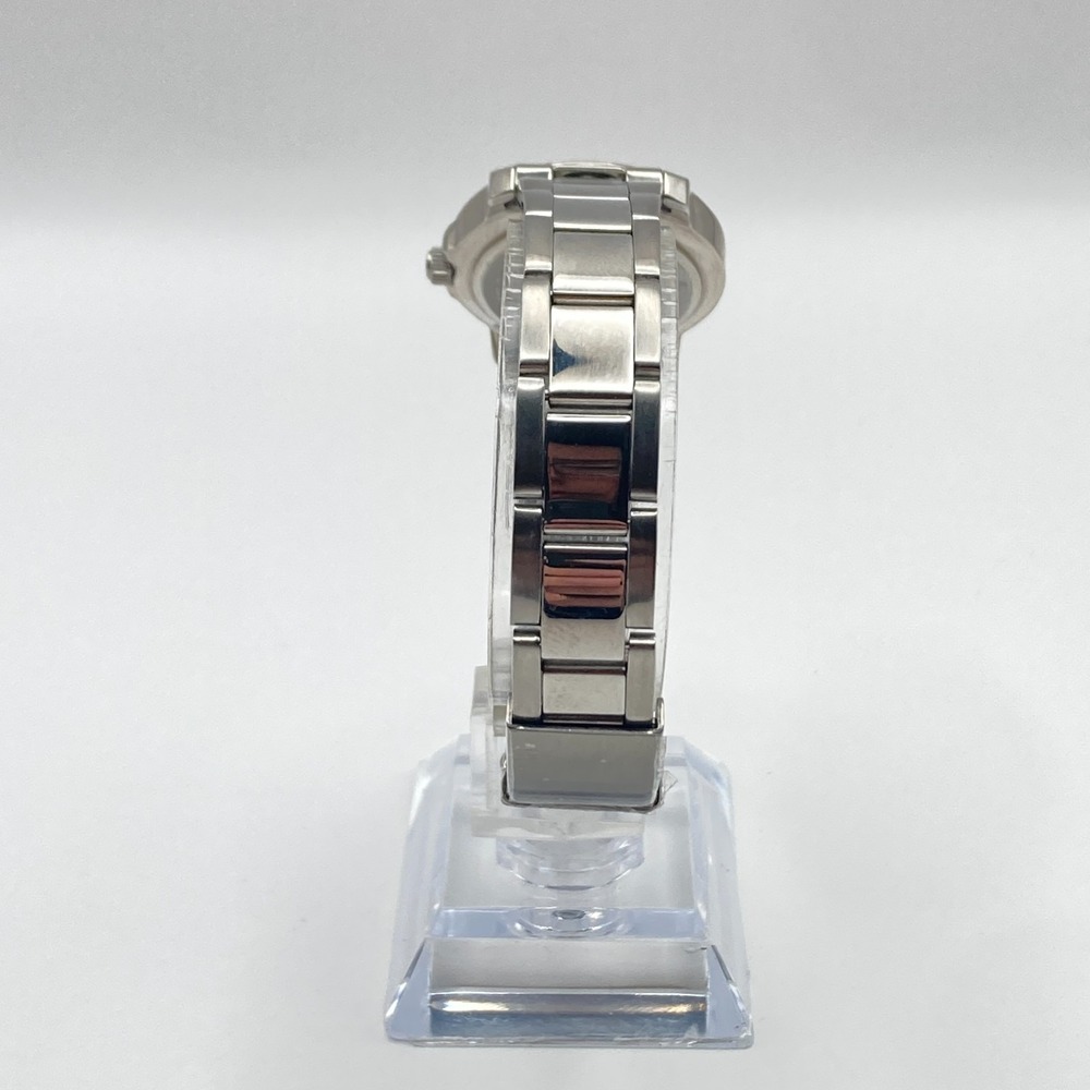 TFX Bulova Women's Watch 28mm Silver Tone Date WR Brushed New Battery 7.25" - Picture 5 of 15